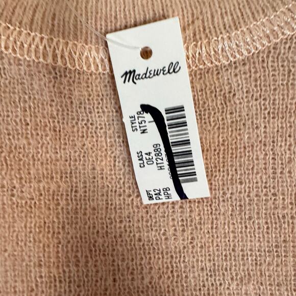 Madewell NWT Women's Size Large Lightweight Alpaca Barons Varregated Rib Sweater - Picture 6 of 13